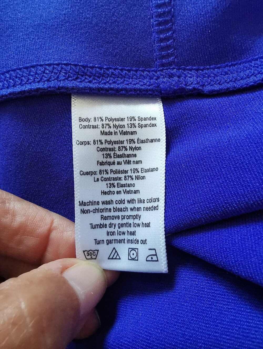 Alo Yoga Alo Illusion 4 Yoga Leggings size L Electric blue and Black - Picture 12 of 13